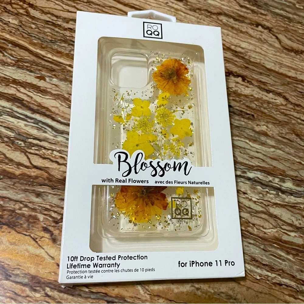 ROQQ Phonecase Blossom Flower Series Yellow Floral For Apple iPhone 11 Pro